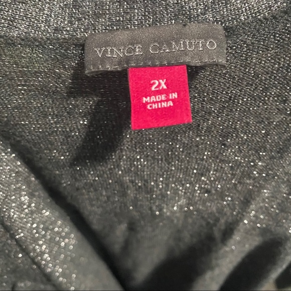 Vince Camuto Grey Shimmer Long Cardigan - Picture 4 of 4